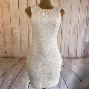 NWT TAHARI ANGEL CREAM WHITE LACE OVERLAY DRESS- Women’s Sz 8 $248